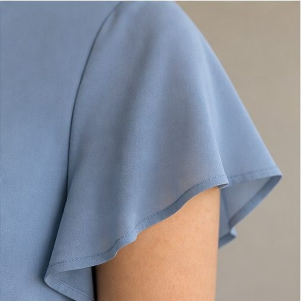 Blue V Neck Top - Picture 5 of 6